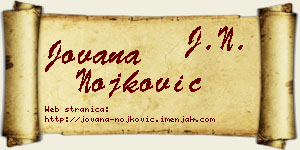 Jovana Nojković vizit kartica